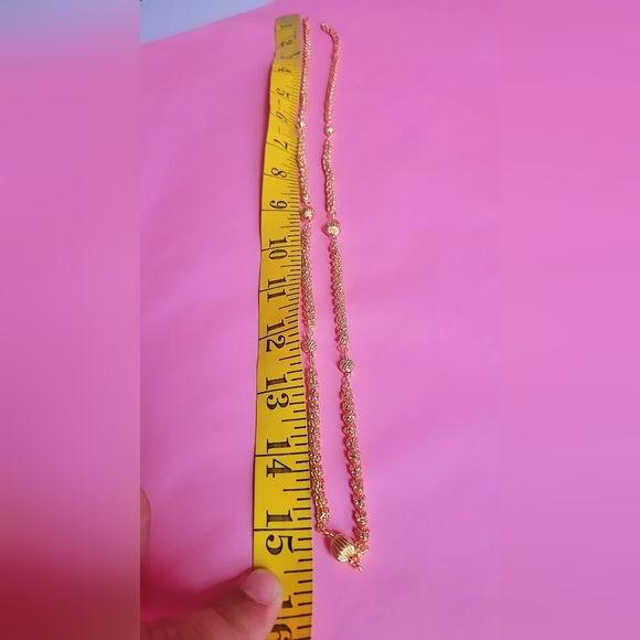 18k Gold plated Long Ball Tulip Chain NWT - Picture 5 of 6